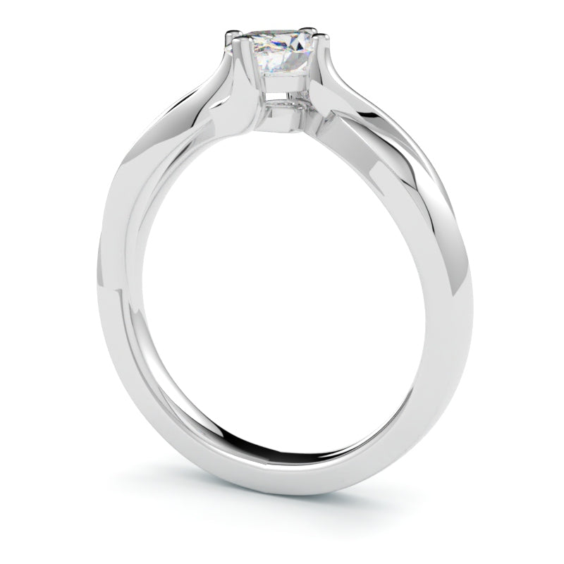 Pierścionek z białego złota z diamentem